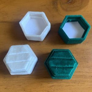 Two hexagon ring boxes